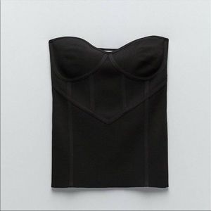 Zara knit bustier top